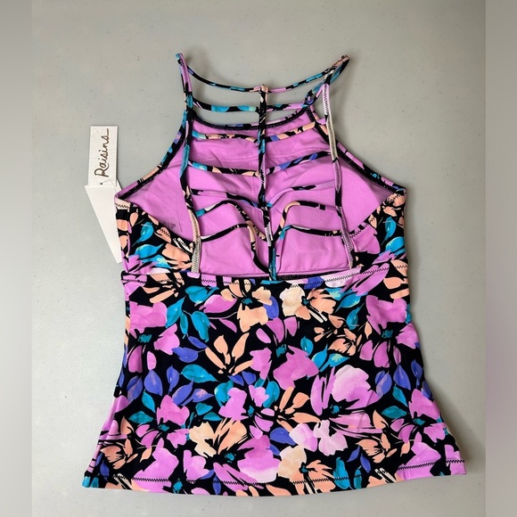 Raisins Salt + Soul Noumea Cami Tankini Swim Top Blue & Purple Floral Small NWT - Picture 4 of 6